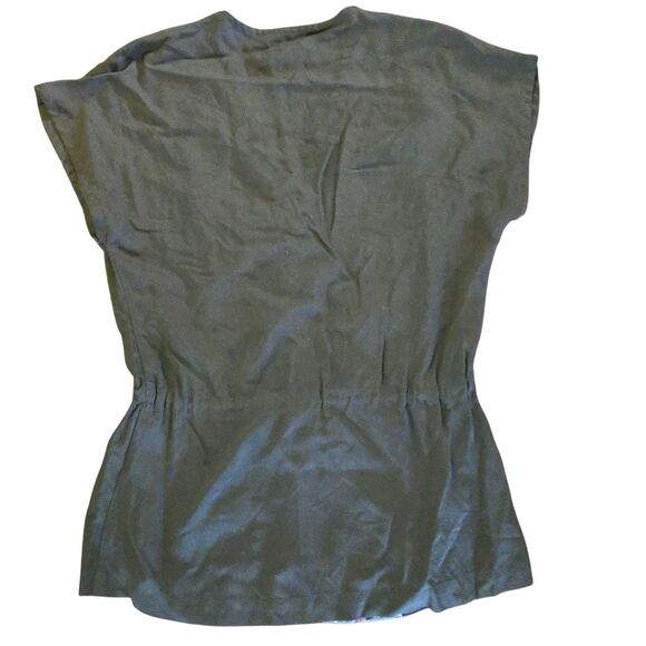 Y2K Nombre XS Top Rayon Pistachio Green Geometric Baby Doll 90's VTG - Picture 2 of 6